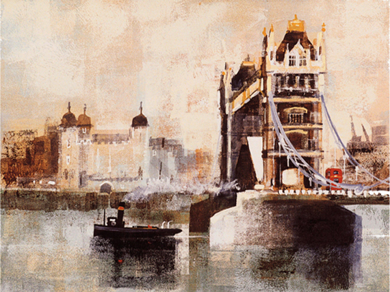 TOWER BRIDGE AND TUG