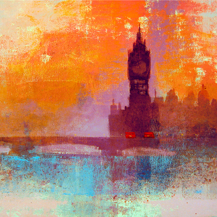 BIG BEN SUNSET card