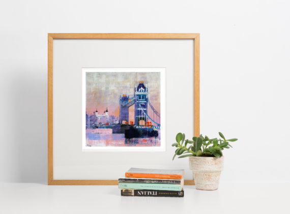 TOWER BRIDGE AND BUSES - ARTPUBLISH