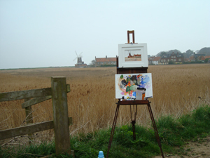 plein air at Cley 3 April 09